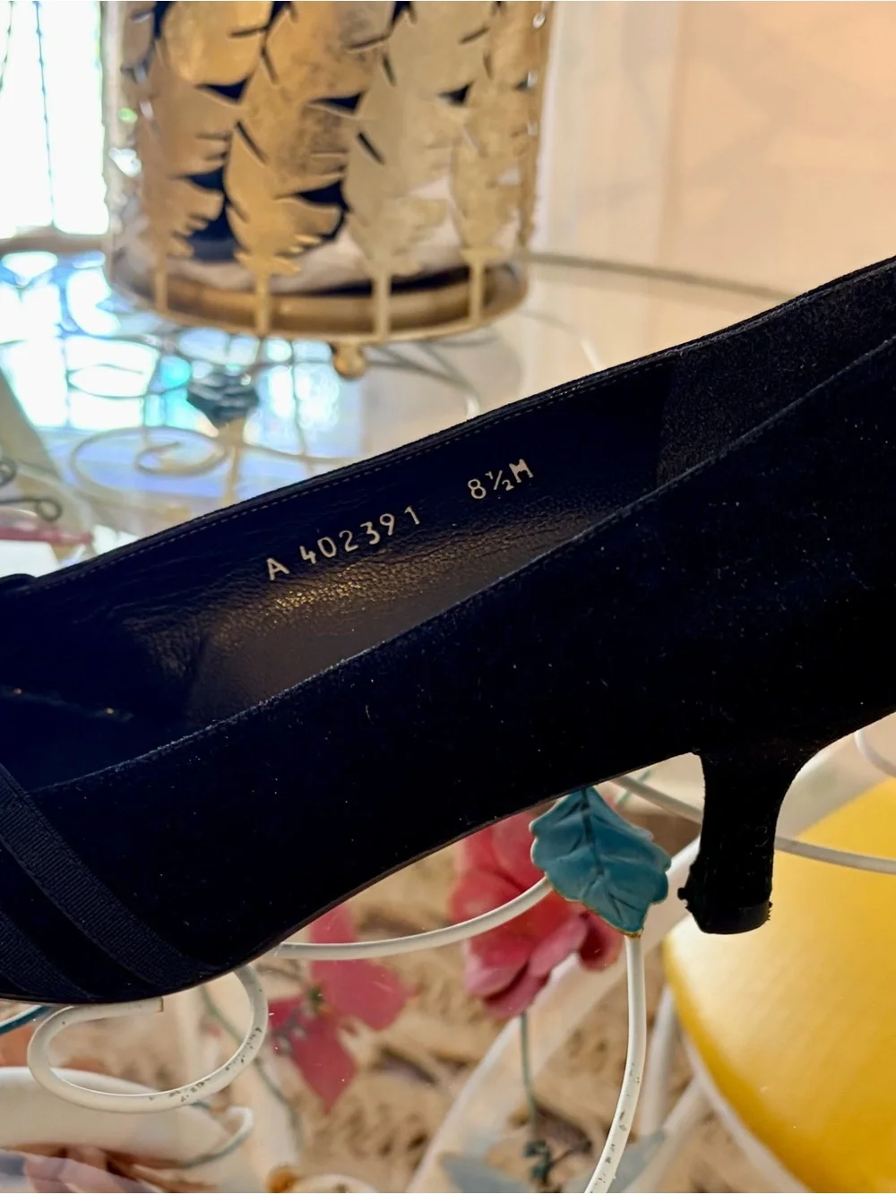Stuart Weitzman Black Pointed-Toe Pumps 8.5